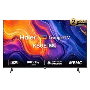 تلفزيون هاير  55 بوصة 4K UHD من هاير - تحكم صوتي - HDR10