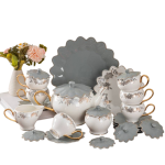 طقم شاى وجاتوزه فلورى - 30 قطعة