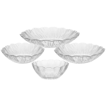 طقم عشاء زجاج - 24 قطعة - شفاف