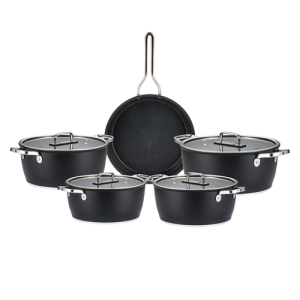 طقم حلل تيتانيوم - 9 قطع - حلة 28سم غطا بيركس جيجليا