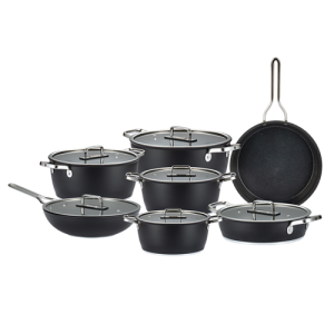 طقم حلل تيتانيوم - 13قطعة - حلة 28سم غطا بيركس جيجليا