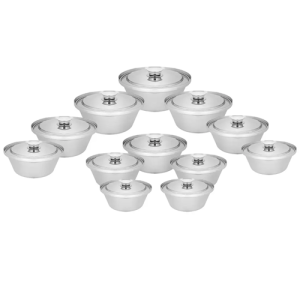 طقم اواني شاورما الومنيوم -13 قطعة - فضي - الشريف