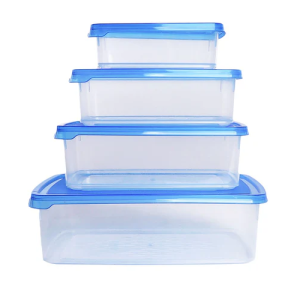 طقم علب ثلاجة اوميجا 4 شفاف*غطاء - الوطنية