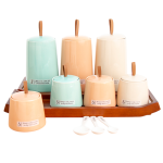 طقم توابل 12 قطعة على حامل بامبو