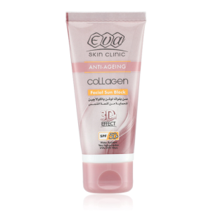 صن بلوك بالكولاجين سكين كلينيك من ايفا بعامل وقاية اشعة الشمس بدرجة 50 + مل غسول SPF