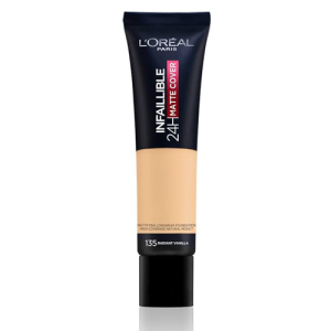 كريم اساس انفاليبل بطبقة غير لامعة من لوريال باريس لون انيلا براق درجة 135 لكل انواع البشرة كل الأنواع