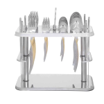 طقم معالق ارشا ستانلس ستيل ع حامل - 30 قطعة