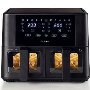 قلاية هوائية بدون زيت اريتى، 9 لتر، 2 درج، 2400 وات، 4631 - أسود