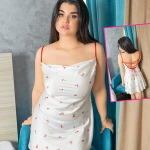قميص لانجيرى قصير حمالة رفيعة