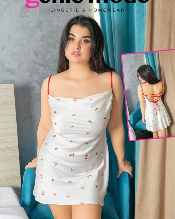 قميص لانجيرى قصير حمالة رفيعة