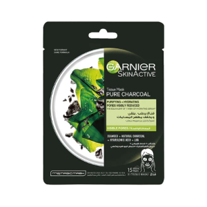 قناع ترطيب الوجه بالفحم النقي لشد المسام من غارنييه