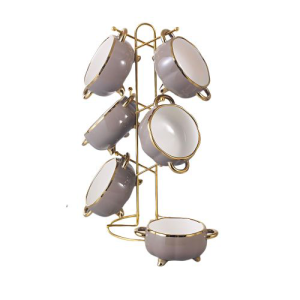 طقم بولة شوربة 6 قطع + استاند من الاندلس