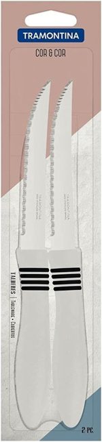 طقم سكاكين ستيك من كور اند كور - قطعتين - شفرات من الستانلس ستيل بمقابض بيضاء