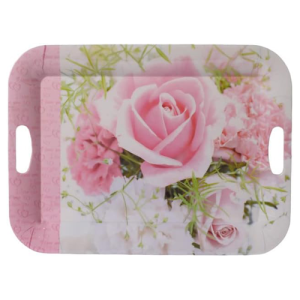 صينية تقديم كبيرة من الميلامين – متعددة الألوان، مستطيلي – وسط