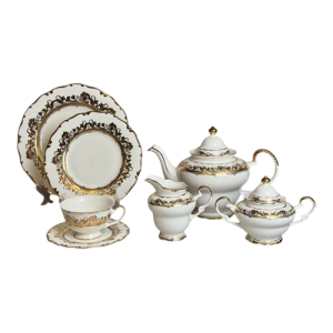 طقم شاي وجاتوه – ألماني – ٢٤ قطعة - بورسلين