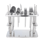 طقم معالق ارشا ستانلس ستيل ع حامل – 30 قطعة