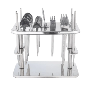 طقم معالق ارشا ستانلس ستيل ع حامل – 30 قطعة