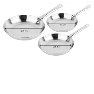 طقم مقلايه - 22 /24/ 26 - 3 قطع - الشريف