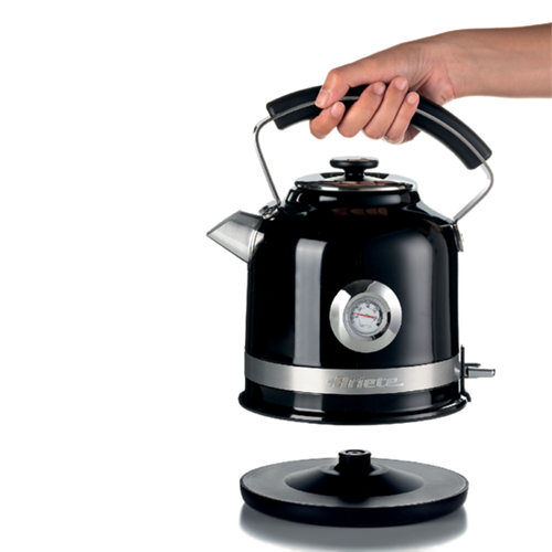 اريتي غلاية كهربائية عصرية 2854 2000 واط سعة 1.7 لتر لاسلكية بخاصية الاغلاق التلقائي 360 درجة وفلتر قابل للازالة ومقياس حرارة مرئي لمستوى المياه بلون اسود