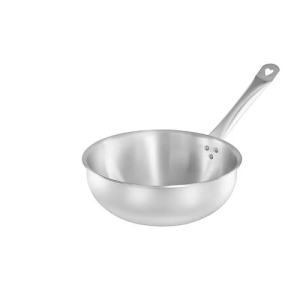 طاسة قلي ووك مقاس 22، الألومنيوم، فضي، من النهضة