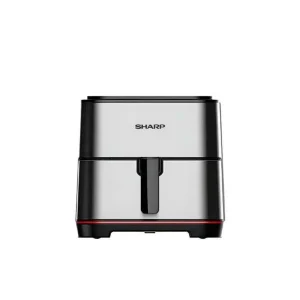 مقلاة هوائية 1600 وات - من شارب، سعة 7 لتر، 8 قوائم طهي - موديل KF-AF70RT-S3، فضي