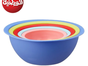 طقم بولات كوستا 5 قطع - بنفسجي,أخضر,أحمر,لبني,بمبي( 600 ملي _ 1لتر _1.5لتر _ 2لتر _ 3لتر)، بلاستيك - الوطنية