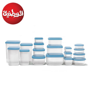 طقم علب ثلاجة - 18 قطعة - الوطنية