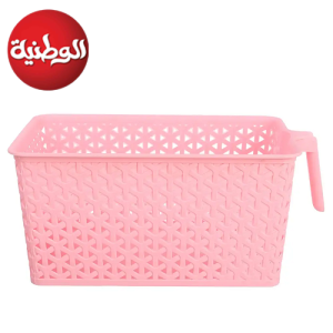 منظم راتان من الوطنية، منظم بمقبض من البلاستيك، مقاس كبير، لون بيج