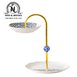 شيالة  حلوى وبسكويت من طبقتين بورسلين