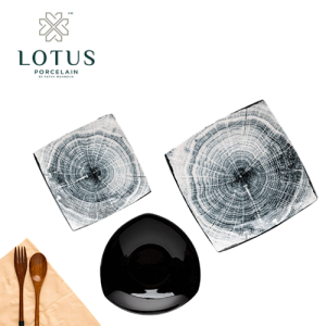 طقم عشاء بورسلين - 18 قطعة - موديل 6036  - لوتس