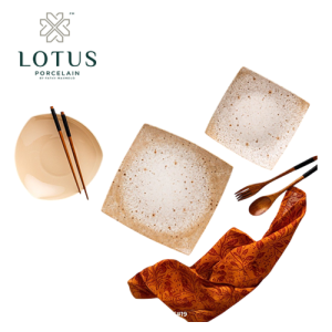 طقم عشاء بورسلين - 18 قطعة -موديل 6036 - لوتس