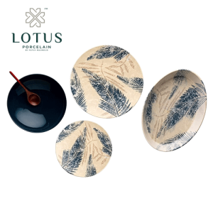 طقم عشاء بورسلين - 19 قطعة -موديل 6038 - لوتس