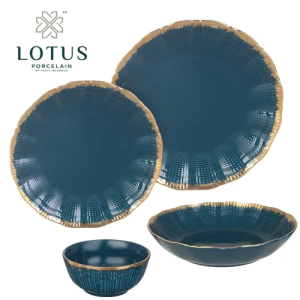 طقم عشاء بورسلين - 24 قطعة -لوتس