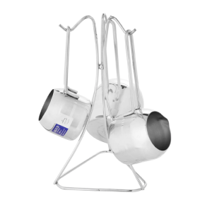 طقم كنك قهوه  ستانلس ستيل مع حامل (مقاسات صغيره) - 3 قطع - عبود