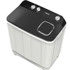 غساله ملابس هاف - 7كيلو حوضين الشكل الجديد غطاء اسود TMH-HS07C(WK) -  تورنيدو