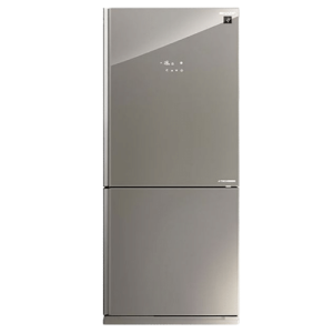 ثلاجه - 558 لتر انفرتر هايبرد بلازما ديجيتال فريزر سفلى زجاج سلفر SJ-GV73J-SL - شارب