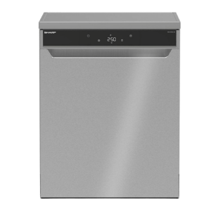 غساله اطباق شارب - 14 فرد سلفر - 10 برنامج ديجيتال انفرتر تانك تخزين تنظيف بالبخار وتجفيف وغسيل صامت 3 رف 3 رشاش QW-V1014A-SS