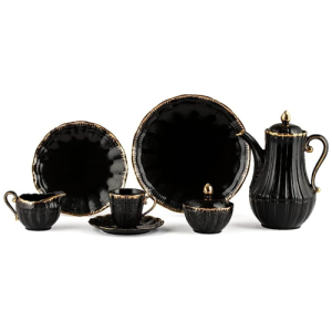 طقم شاى وجاتوه - 24 قطعة - موديل 9019 - لوتس