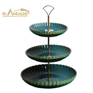 شياله الكحك والبسكوت بورسلين - 3 دور - يد دهبى - الاندلس