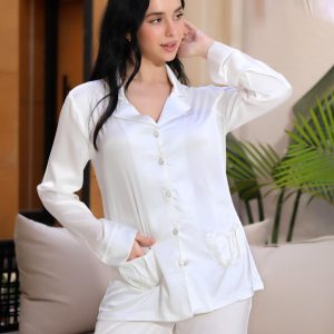 طقم بيجامة ستان  - 102