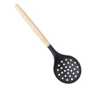 مغرفة سيليكون بمقبض خشبي
