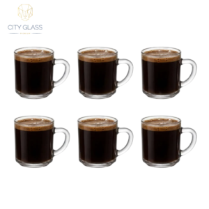 طقم قهوة  سكاي - 6 قطع  - سيتي جلاس