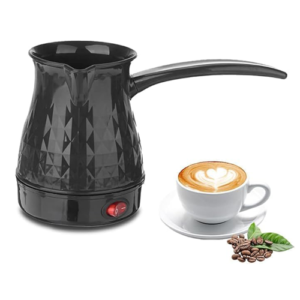 كنكة قهوة كهربائية لتحضير القهوة التركية، صانعة قهوة بقدرة 800 وات، 1-5 أكواب - متعدد الألوان