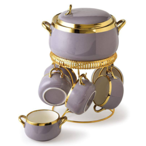 طقم شوربة بالحلة - حامل دهبى