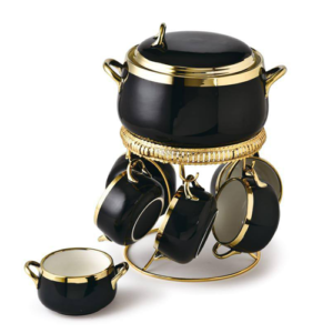 طقم شوربة بالحلة - حامل دهبى