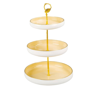 شيالة كحك 3 دور  - بورسلين - حامل معدن