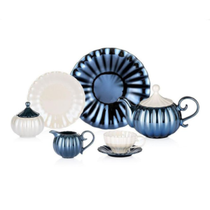 طقم شاي وجاتوة - بورسلين لاستر - 24 قطعة