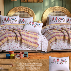 طقم كوفرتة اكسلانس - موديل العصفورة - 8 قطع