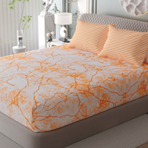 طقم ملاية سرير كبير استيك - اكسلانس موديل بونبون  - 4 قطع