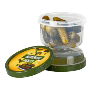 برطمان مخلل مع مصفاة قلابة - بلاستيك